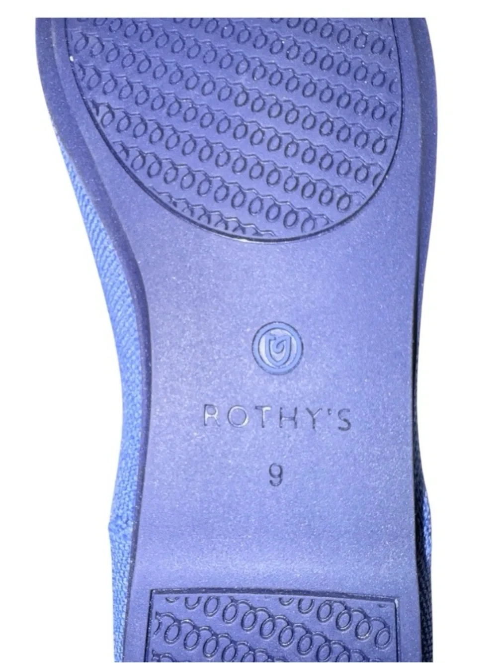 NWOT Rothy's The Flat women’s 9 slip on knit upper cornflower blue flats